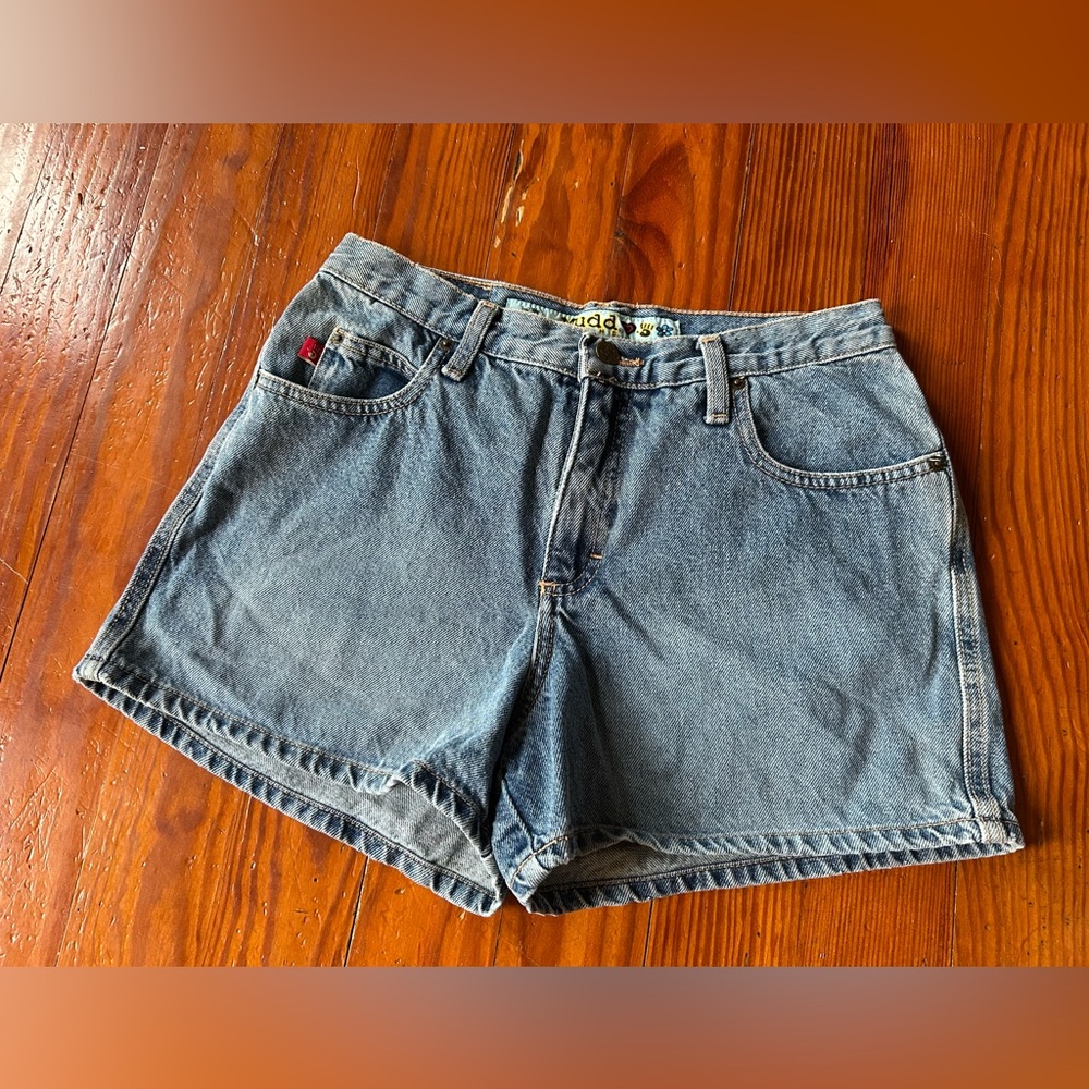 Vintage Y2K 90s Mudd Denim Jeans Shorts Flowers Blue Junior’s Size 11